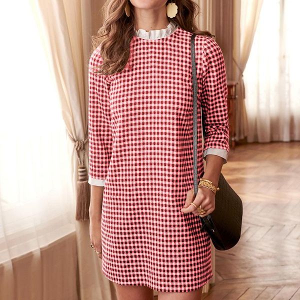 casual dresses klv women plaid print dress 3/4 sleeve ruffle turtleneck mini drop.1.16, Black;gray
casual dresses klv women plaid print dress 3/4 sleeve ruffle turtleneck mini drop.1.16, Black;gray
