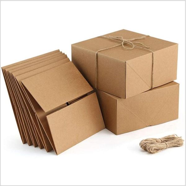 gift wrap 25pcs 8''x8''x4'' white brown kraft paper box for packaging with rope carton cover cardboard storage
gift wrap 25pcs 8''x8''x4'' white brown kraft paper box for packaging with rope carton cover cardboard storage