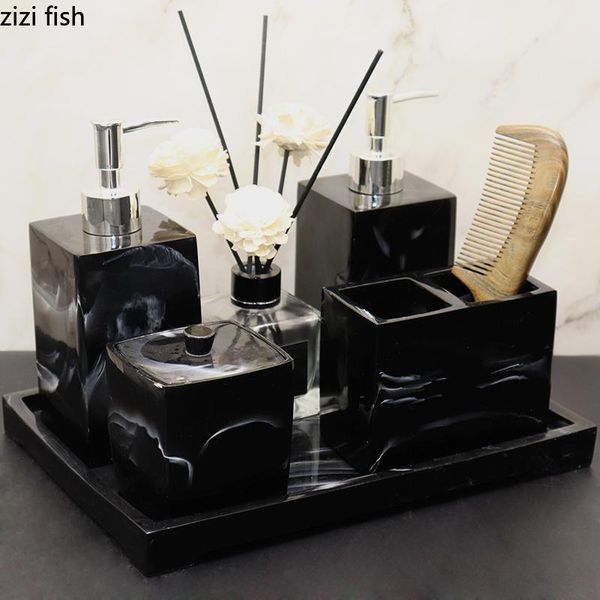 bath accessory set tools black marble texture bathroom accessories resin supplies portable soap dispenser mouthwash cup storage trays
bath accessory set tools black marble texture bathroom accessories resin supplies portable soap dispenser mouthwash cup storage trays