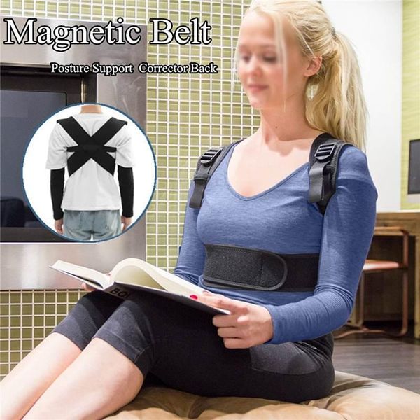 adjustable back belt posture corrector clavicle spine shoulder lumbar brace support pain relife, Black;blue
adjustable back belt posture corrector clavicle spine shoulder lumbar brace support pain relife, Black;blue