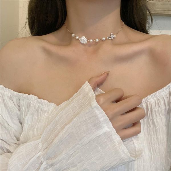 chokers 2021 fashion flower pearl bow short clavicle chain black crystal collar double necklace female jewelry, Golden;silver
chokers 2021 fashion flower pearl bow short clavicle chain black crystal collar double necklace female jewelry, Golden;silver