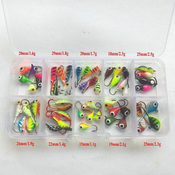 54pcs fishing lure winter ice hooks hard bait pesca tackle isca artificial crankbait with boxes
54pcs fishing lure winter ice hooks hard bait pesca tackle isca artificial crankbait with boxes