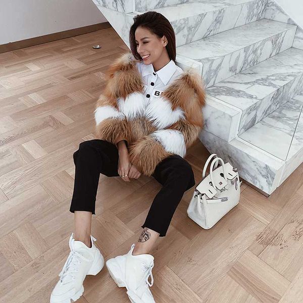 women's fur & faux ladies natural color-matching short red coat 2021 winter outwear jackets, Black
women's fur & faux ladies natural color-matching short red coat 2021 winter outwear jackets, Black