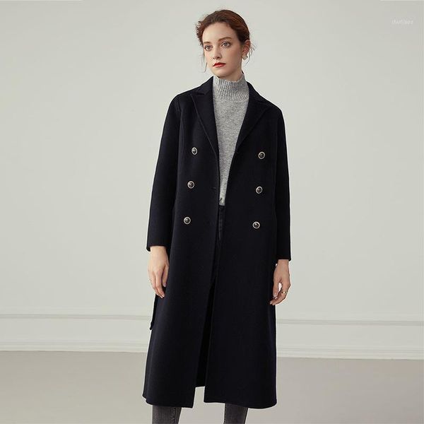 verselaine long knee length double faced tweed overcoat women's autumn and winter temperament wool style in & blends, Black
verselaine long knee length double faced tweed overcoat women's autumn and winter temperament wool style in & blends, Black