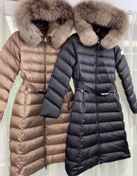 monclair luxury french ladies down jacket maya france brand designer hooded fur collar long coat, Black
monclair luxury french ladies down jacket maya france brand designer hooded fur collar long coat, Black