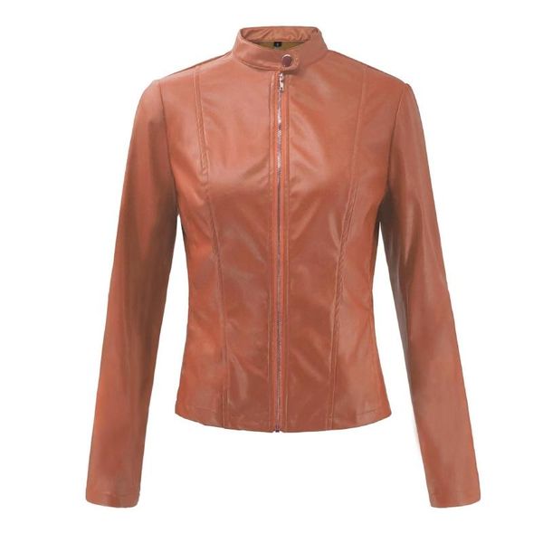 women vintage stand collar faux leather jacket zip up solid color biker coat xx9d women's jackets, Black;brown
women vintage stand collar faux leather jacket zip up solid color biker coat xx9d women's jackets, Black;brown