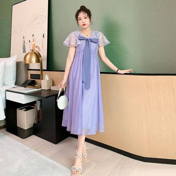 maternity dresses 975# dress summer chiffon short sleeves purple easy matching loose stylish pregnant women mom, White
maternity dresses 975# dress summer chiffon short sleeves purple easy matching loose stylish pregnant women mom, White