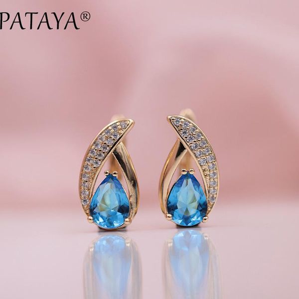 dangle & chandelier pataya present 585 rose gold micro-wax inlay blue water drop natural zircon earrings women wedding luxury jewelry, Silver
dangle & chandelier pataya present 585 rose gold micro-wax inlay blue water drop natural zircon earrings women wedding luxury jewelry, Silver