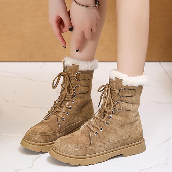 boots rimocy 2021 women thicken plush warm ankle winter vintage nubuck platform snow woman lace up height increase shoes, Black
boots rimocy 2021 women thicken plush warm ankle winter vintage nubuck platform snow woman lace up height increase shoes, Black