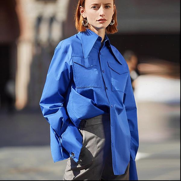 ael royal blue shirt women womens shirts lapel blouse feminina fashion safari style spring summer clothing loose plus size, White
ael royal blue shirt women womens shirts lapel blouse feminina fashion safari style spring summer clothing loose plus size, White
