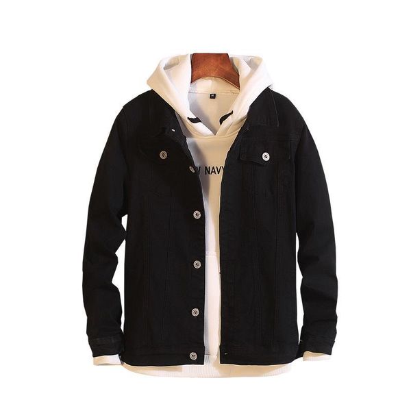 men's jackets 2021 cotton denim jacket men casual solid color lapel single breasted jeans coat autumn slim fit quality mens, Black;brown
men's jackets 2021 cotton denim jacket men casual solid color lapel single breasted jeans coat autumn slim fit quality mens, Black;brown
