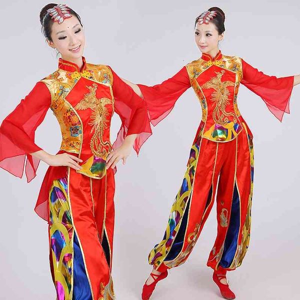 yangko waist folk dance costumes chinese style square clothing, Black;red
yangko waist folk dance costumes chinese style square clothing, Black;red