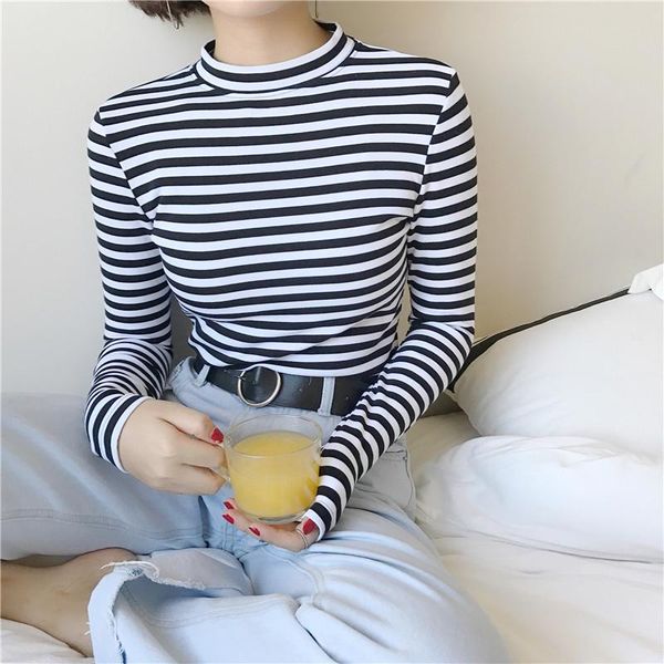 women's t-shirt 2021 korean style long sleeve t shirts women student womens fashion harajuku striped female slim femme lady, White
women's t-shirt 2021 korean style long sleeve t shirts women student womens fashion harajuku striped female slim femme lady, White
