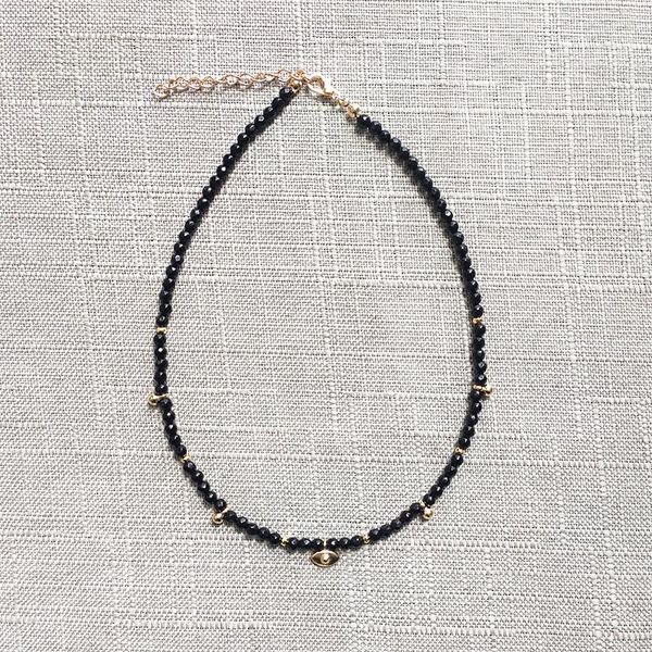 chokers handmade natural stone beaded necklace vintage glamour eye pendant 2021 summer beach jewelry valentine's day gift wholesale, Golden;silver
chokers handmade natural stone beaded necklace vintage glamour eye pendant 2021 summer beach jewelry valentine's day gift wholesale, Golden;silver