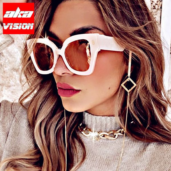 sunglasses aka vision 2021 oversized cateye women luxury brand eyewear graident elegant glasses female square black shades, White;black
sunglasses aka vision 2021 oversized cateye women luxury brand eyewear graident elegant glasses female square black shades, White;black
