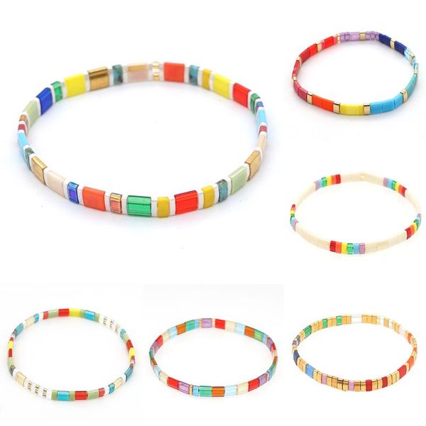 beaded, strands boho simple rainbow multi layer charm bracelet for women colorful ethnic tila bead couple dating jewelry 2021 trend friend g, Black
beaded, strands boho simple rainbow multi layer charm bracelet for women colorful ethnic tila bead couple dating jewelry 2021 trend friend g, Black
