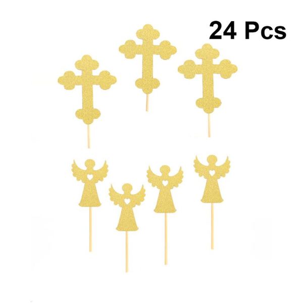 other festive & party supplies 24pcs cross and angel shaped cake ers paper picks cupcake decor (12pcs cross+12pcs angel)
other festive & party supplies 24pcs cross and angel shaped cake ers paper picks cupcake decor (12pcs cross+12pcs angel)