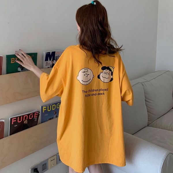 women's t-shirt pink oversized t shirts casual loose short sleeve streetwear harajuku tees fashion pullover woman tshirts, White
women's t-shirt pink oversized t shirts casual loose short sleeve streetwear harajuku tees fashion pullover woman tshirts, White