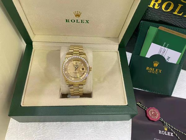with original box luxury fashion watches 8k yellow gold diamond dial & bezel 18038 automatic mens men's watch 20288, Slivery;brown
with original box luxury fashion watches 8k yellow gold diamond dial & bezel 18038 automatic mens men's watch 20288, Slivery;brown