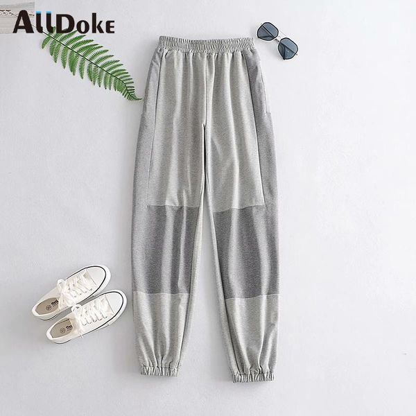 women's pants & capris alldoke gray patchwork casual women elastic high waist double pockets trousers streetwear cotton harem sweatpant, Black;white
women's pants & capris alldoke gray patchwork casual women elastic high waist double pockets trousers streetwear cotton harem sweatpant, Black;white