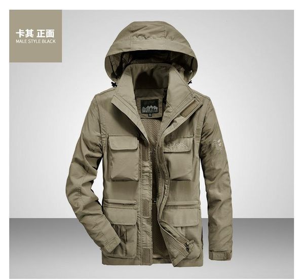 men's jackets 2021 arrival fashion men jacket coat hooded outwear long sleeves zipper multi pockets casual outfit spring autumn top, Black;brown
men's jackets 2021 arrival fashion men jacket coat hooded outwear long sleeves zipper multi pockets casual outfit spring autumn top, Black;brown