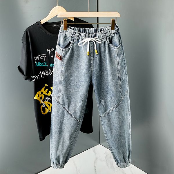 men's jeans wholesale fashion teenagers denim drawstring loose jeans men's harlan tie-foot korean style trendy 37sl, Blue
men's jeans wholesale fashion teenagers denim drawstring loose jeans men's harlan tie-foot korean style trendy 37sl, Blue