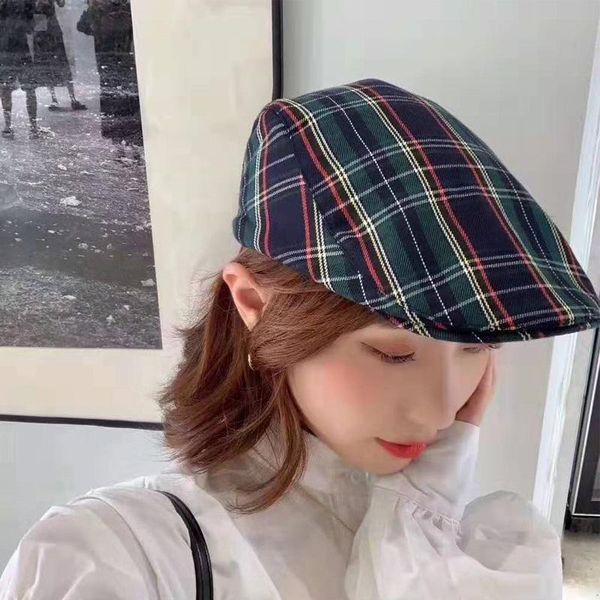 berets fashion men women classic england style plaid embroidery hat painter caps boina casquette leisure sboy hats, Blue;gray
berets fashion men women classic england style plaid embroidery hat painter caps boina casquette leisure sboy hats, Blue;gray