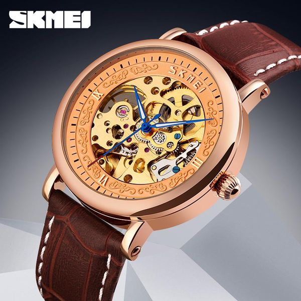 wristwatches skmei luxury skeleton watches mechanical automatic watch men sport clock casual business leather wrist relojes, Slivery;brown
wristwatches skmei luxury skeleton watches mechanical automatic watch men sport clock casual business leather wrist relojes, Slivery;brown