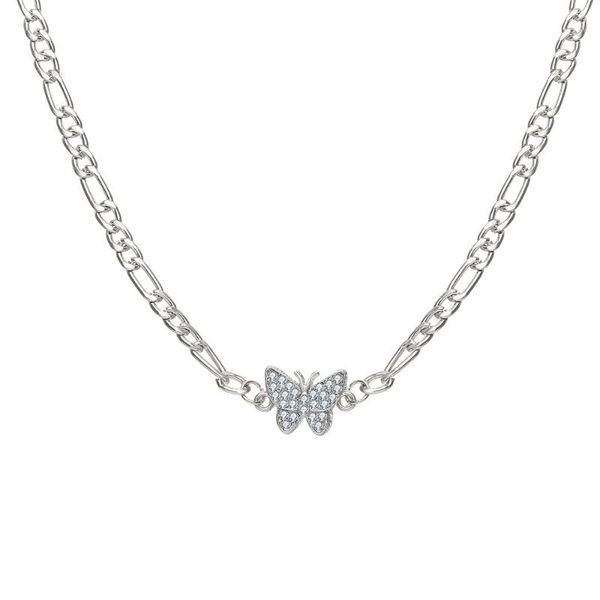 chains simple butterfly necklace for women rhinestone shining statement crystal charm choker girl gift party jewelry, Silver
chains simple butterfly necklace for women rhinestone shining statement crystal charm choker girl gift party jewelry, Silver