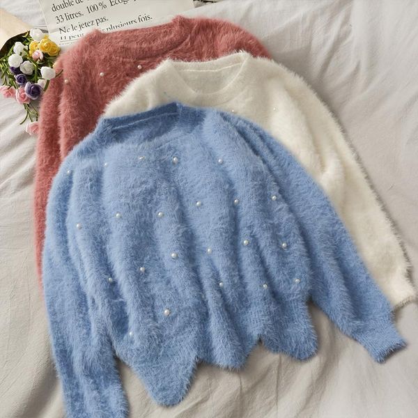 women's sweaters sweet wind beaded loose and thin hippocampus pullover blouse women autumn pure color wild sweater 0923, White;black
women's sweaters sweet wind beaded loose and thin hippocampus pullover blouse women autumn pure color wild sweater 0923, White;black
