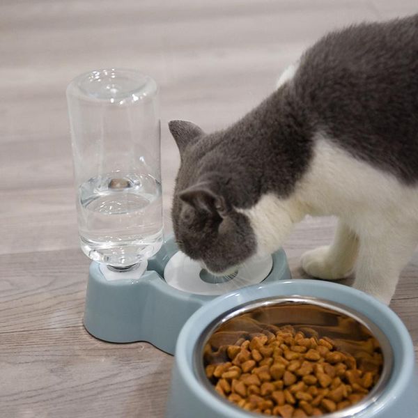 cat bowls & feeders 2-in-1 automatic feeder bowl water dispenser pet dog drinking food container stainless steel waterer
cat bowls & feeders 2-in-1 automatic feeder bowl water dispenser pet dog drinking food container stainless steel waterer