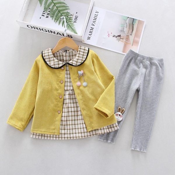 girls collar lapel cardigan long sleeve plaid skirt three-piece baby trendy children's spring autumn clothes set 1 2 3 4 y clothing set, White
girls collar lapel cardigan long sleeve plaid skirt three-piece baby trendy children's spring autumn clothes set 1 2 3 4 y clothing set, White