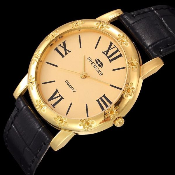 wristwatches relogio masculino retro design men watches black leather watch man quartz gold dial clock wrist, Slivery;brown
wristwatches relogio masculino retro design men watches black leather watch man quartz gold dial clock wrist, Slivery;brown