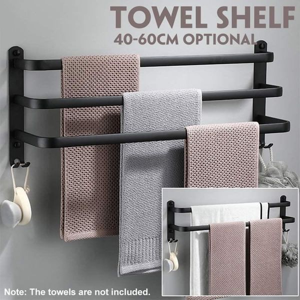 40-60cm towel hangers for bathroom hanger wall mounted 2-3 layer space aluminum black rack holder racks
40-60cm towel hangers for bathroom hanger wall mounted 2-3 layer space aluminum black rack holder racks