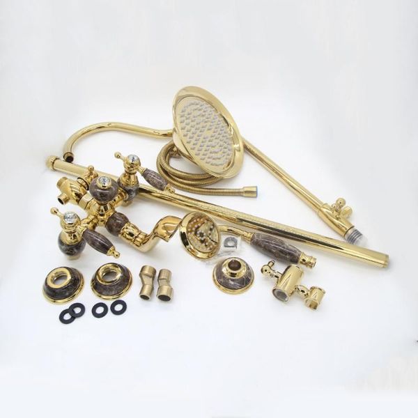 simple and generous european gold copper bath faucet cold marble bathtub shower xt-401 bathroom sets 
simple and generous european gold copper bath faucet cold marble bathtub shower xt-401 bathroom sets