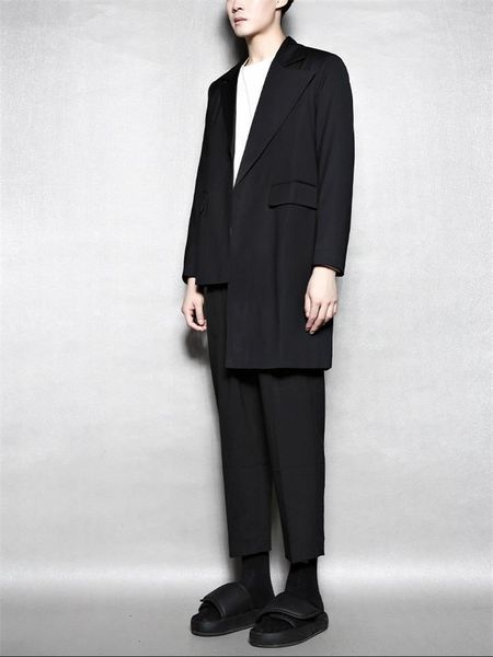 men's suits & blazers medium and long small suit asymmetrical design dark black classic personality fashion jacket in large size, White;black
men's suits & blazers medium and long small suit asymmetrical design dark black classic personality fashion jacket in large size, White;black