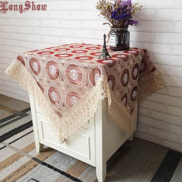table cloth 85x85cm elegant american style burgundy transparent organza embroidered tablecloth for banquet decoration
table cloth 85x85cm elegant american style burgundy transparent organza embroidered tablecloth for banquet decoration