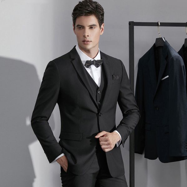 men's suits & blazers black formal business men slim fit 3pcs (jacket+pants+vest) wedding tuxedos groom wear prom terno costume ho, White;black
men's suits & blazers black formal business men slim fit 3pcs (jacket+pants+vest) wedding tuxedos groom wear prom terno costume ho, White;black