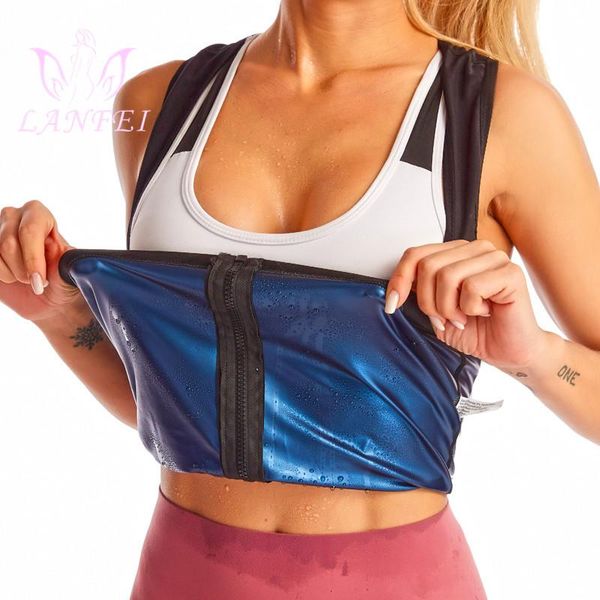 women's shapers lanfei sauna sweat vest slimming fitness women fat burning shirts body workout corset waist trainer with zipper, Black;white
women's shapers lanfei sauna sweat vest slimming fitness women fat burning shirts body workout corset waist trainer with zipper, Black;white