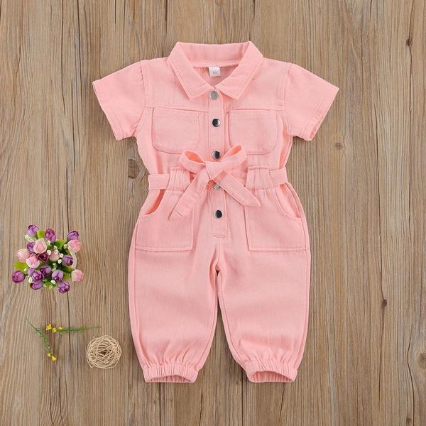 infant kids baby girls denim jumpsuit work clothes one piece toddler standing collar pocket short sleeve romper for children, Blue
infant kids baby girls denim jumpsuit work clothes one piece toddler standing collar pocket short sleeve romper for children, Blue