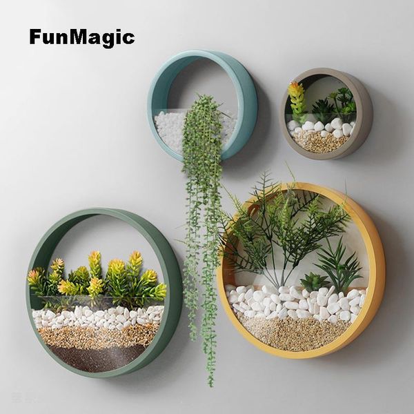 wall lamps fashion multicolor vase iron art metal hanging flower pot artificial stone holder bonsai as home decor crafts
wall lamps fashion multicolor vase iron art metal hanging flower pot artificial stone holder bonsai as home decor crafts