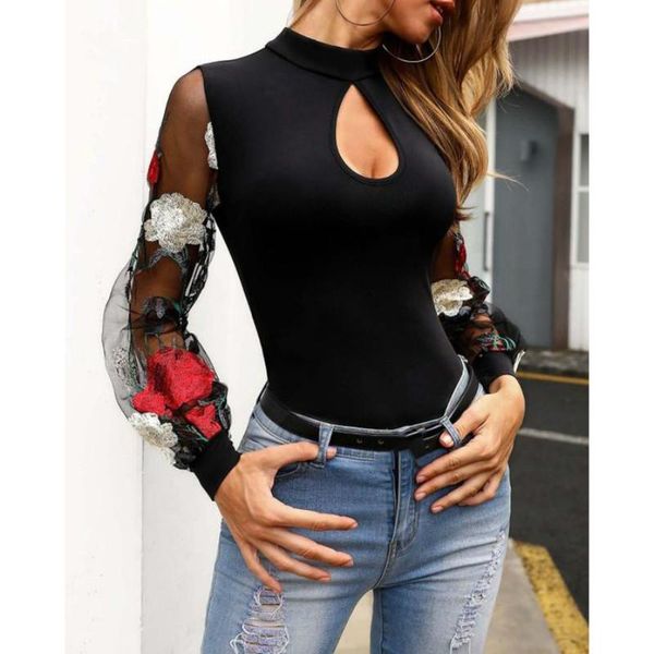 women's jumpsuits & rompers fashion women floral print sheer puff long sleeve bodysuit stretch leotard autumn winter romper jumpsu, Black;white
women's jumpsuits & rompers fashion women floral print sheer puff long sleeve bodysuit stretch leotard autumn winter romper jumpsu, Black;white
