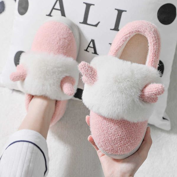 cotton slippers women autumn and winter cartoon cute new indoor warm and anti-skid thick bottom plush home shoes men y0804, Black
cotton slippers women autumn and winter cartoon cute new indoor warm and anti-skid thick bottom plush home shoes men y0804, Black