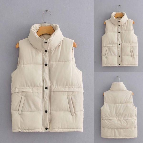 women's vests 2021 autumn/winter waistcoat women vest coat solid color stand collar side pocket buttons closure slim outerwear, Black;white
women's vests 2021 autumn/winter waistcoat women vest coat solid color stand collar side pocket buttons closure slim outerwear, Black;white