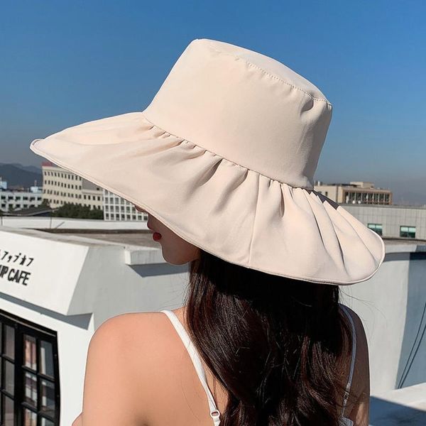hat sun female anti-ultraviolet summer big brim fisherman beanie/skull caps, Blue;gray
hat sun female anti-ultraviolet summer big brim fisherman beanie/skull caps, Blue;gray