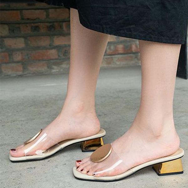 slippers silentsea shoes woman colorful metal transparent slides peep toe med heel female ladies plus size, Black
slippers silentsea shoes woman colorful metal transparent slides peep toe med heel female ladies plus size, Black