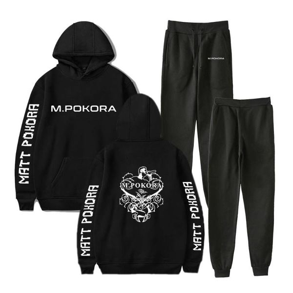 men's hoodies & sweatshirts print m. pokora two piece set tracksuit long sleeve hoodies+jogger pant hip hop style clothes men/women, Black
men's hoodies & sweatshirts print m. pokora two piece set tracksuit long sleeve hoodies+jogger pant hip hop style clothes men/women, Black