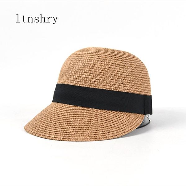 wide brim hats 2021 summer women solid color straw hat with black ribbon fashion sun outdoor casual baseball cap sunscreen, Blue;gray
wide brim hats 2021 summer women solid color straw hat with black ribbon fashion sun outdoor casual baseball cap sunscreen, Blue;gray