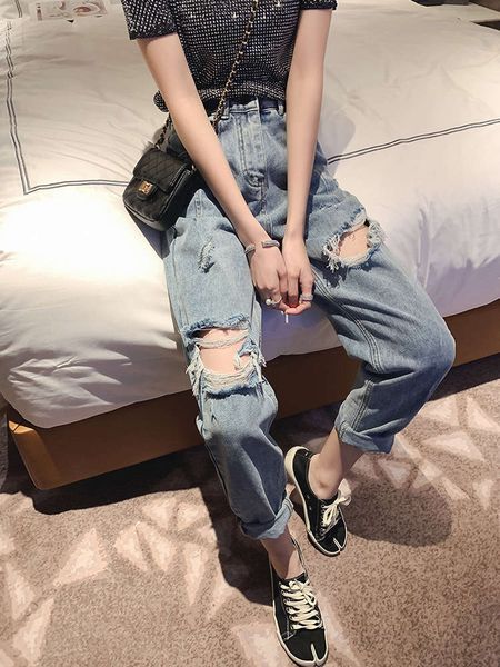 summer version high waist thin and fat loose large tube wide leg pants, Blue
summer version high waist thin and fat loose large tube wide leg pants, Blue