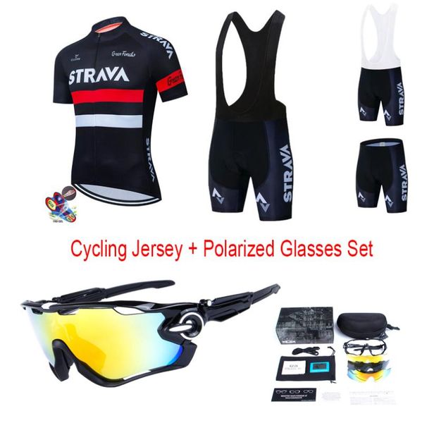 racing sets strava cycling jersey set bicycle men breathable road bike summer short sleeve clothes suit polarized glasses sunglasses 5lens, Black;blue
racing sets strava cycling jersey set bicycle men breathable road bike summer short sleeve clothes suit polarized glasses sunglasses 5lens, Black;blue
